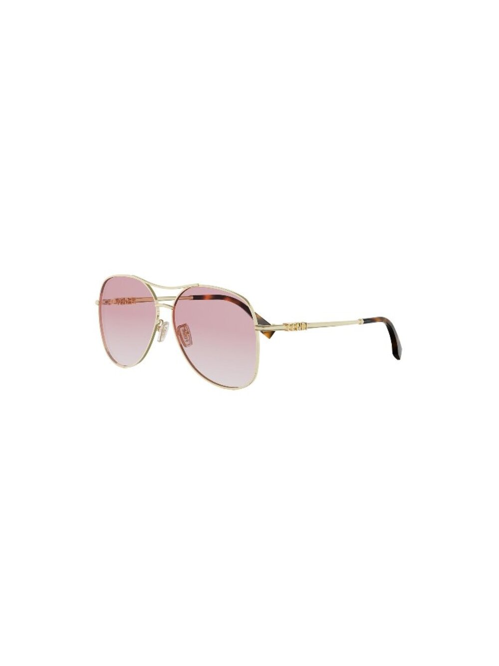 New FENDI Women's Sunglasses Metal Frame FENDIGRAPHY FE40200U 30Z 61